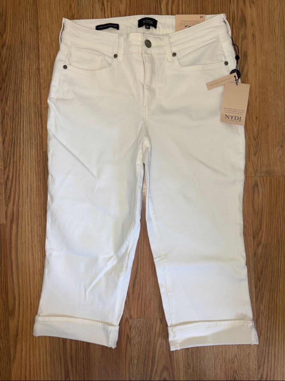 NYDJ White Cropped Capri Jeans